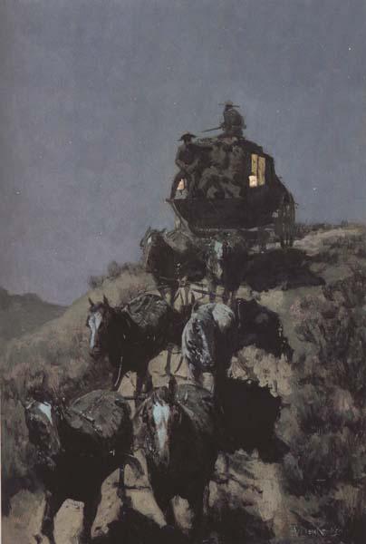 Frederic Remington The Old Stage-Coach of the Plains (mk43) oil painting image